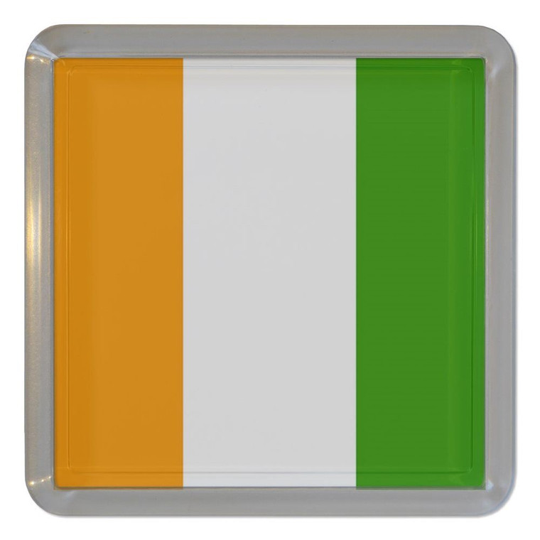 Ivory Coast Flag - Plastic Tea Coaster / Beer Mat
