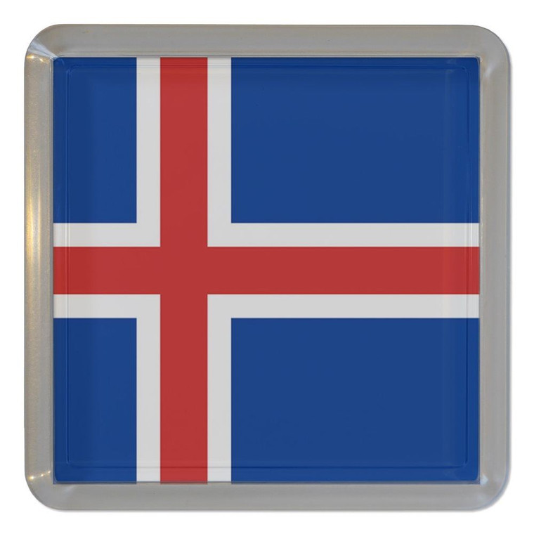 Iceland Flag - Plastic Tea Coaster / Beer Mat