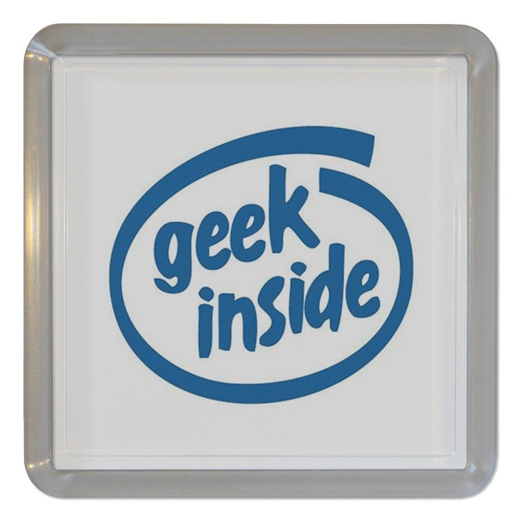 Geek Inside - Plastic Tea Coaster / Beer Mat