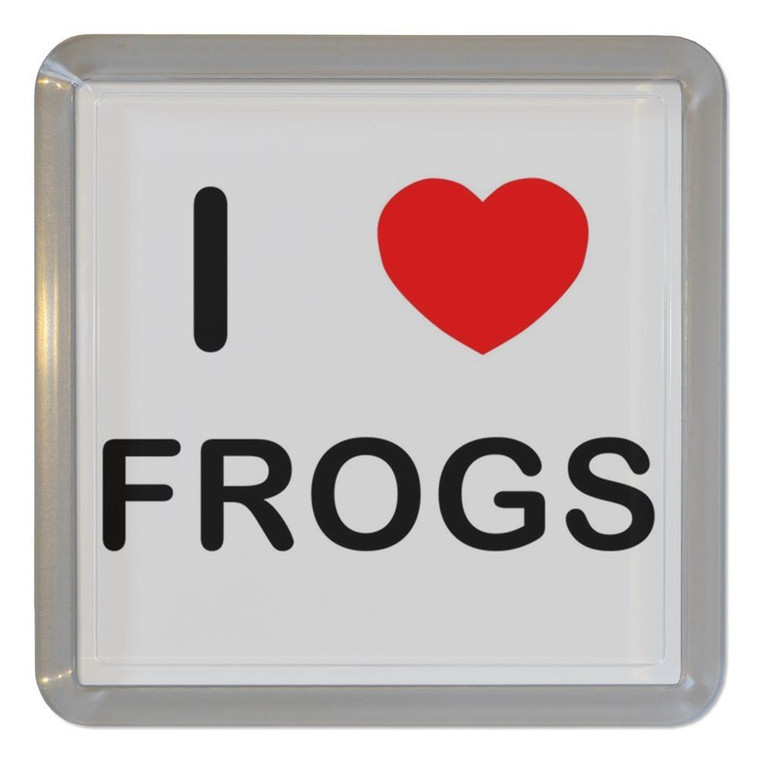 I Love Frogs - Plastic Tea Coaster / Beer Mat