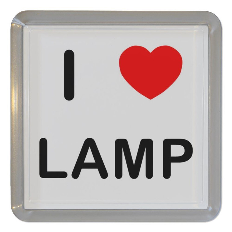 I love Lamp - Plastic Tea Coaster / Beer Mat