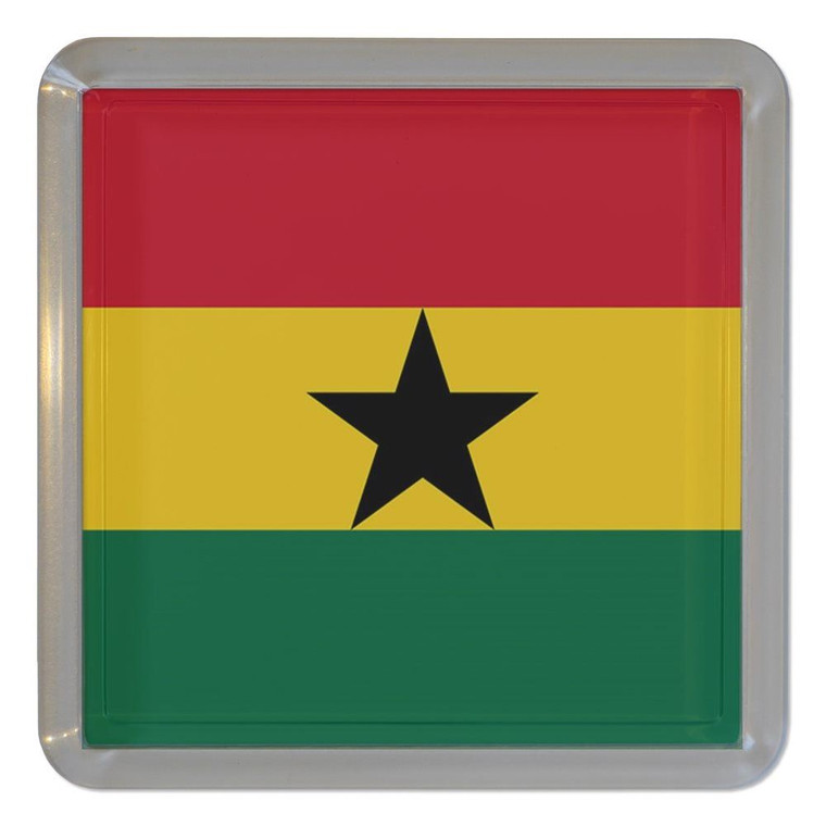 Ghana Flag - Plastic Tea Coaster / Beer Mat
