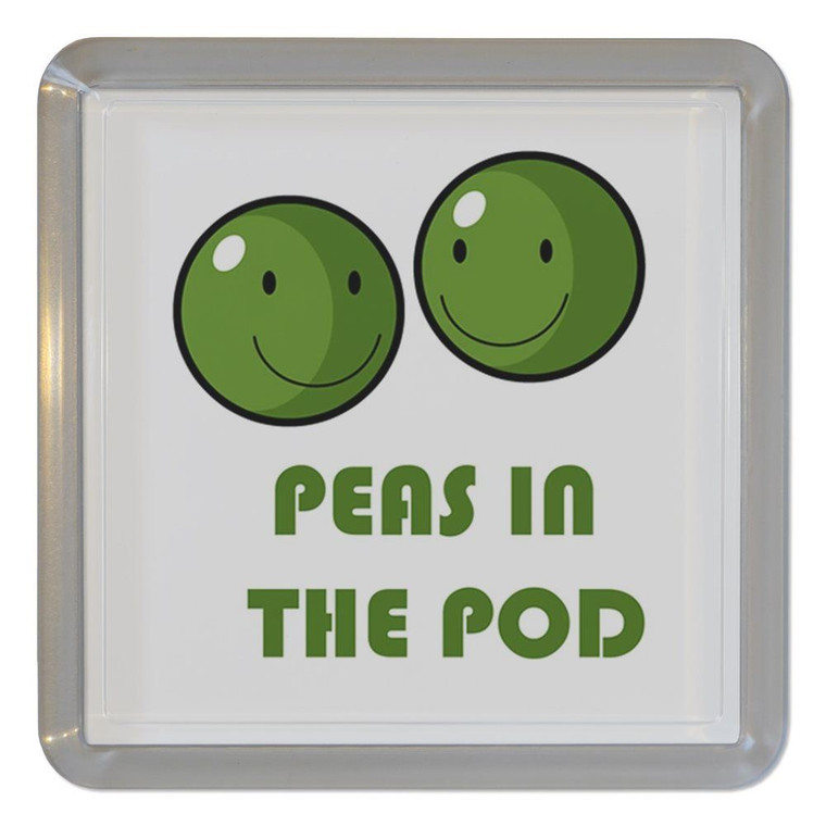 Peas in the Pod - Plastic Tea Coaster / Beer Mat