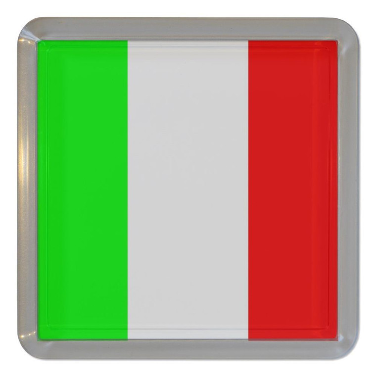 Italy Flag - Plastic Tea Coaster / Beer Mat