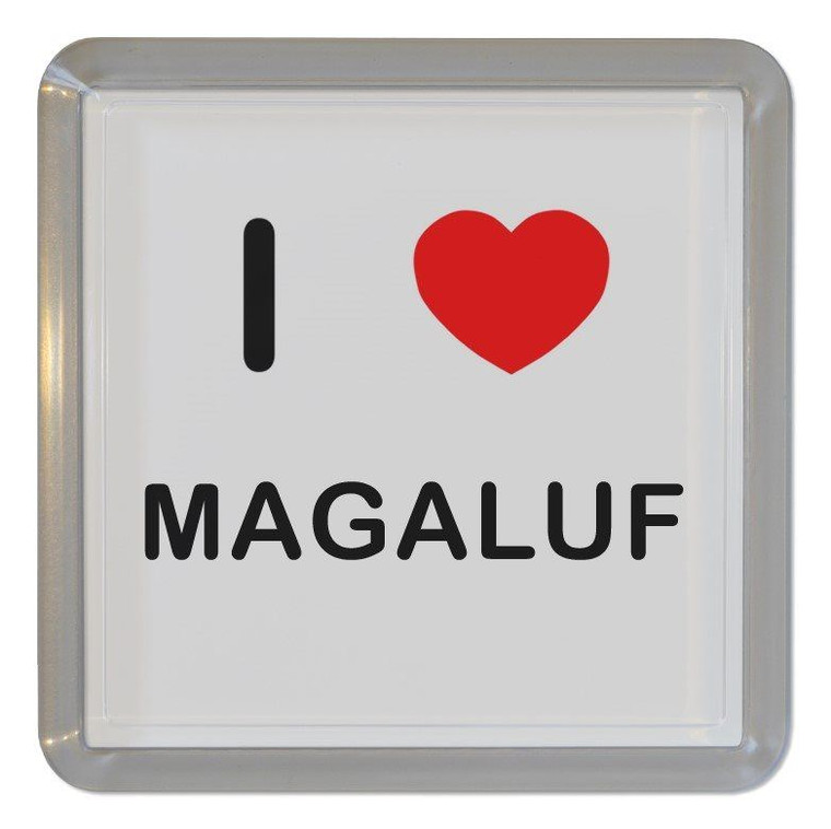 I Love Magaluf - Plastic Tea Coaster / Beer Mat