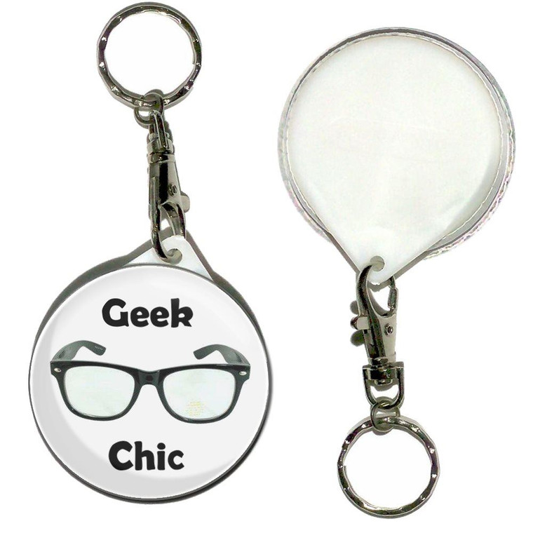 Geek Chic - 55mm Button Badge Key Ring