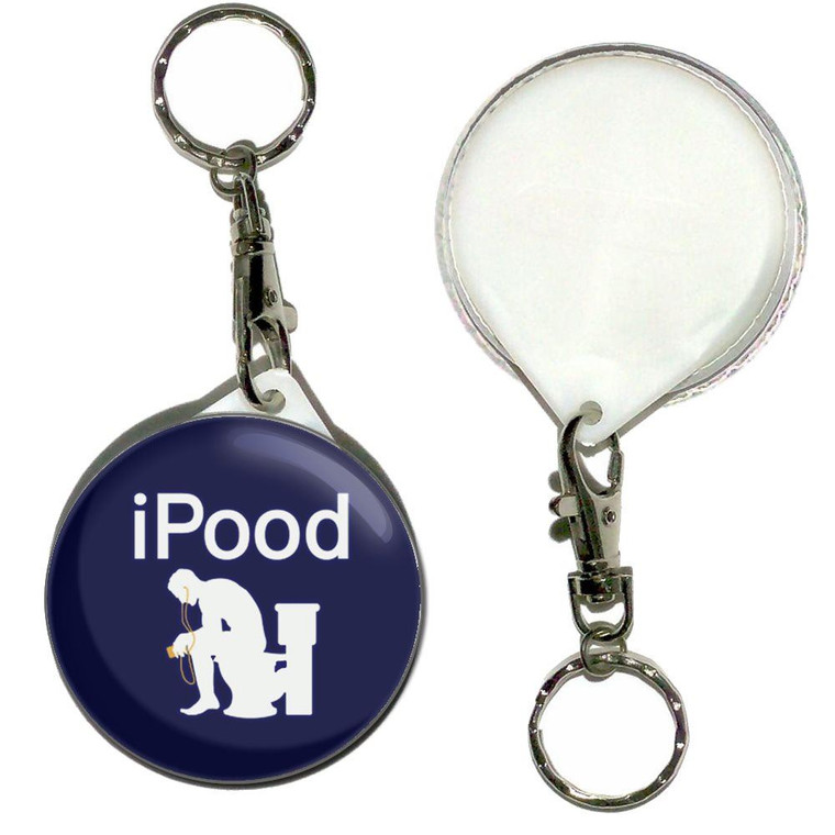 Ipood - 55mm Button Badge Key Ring