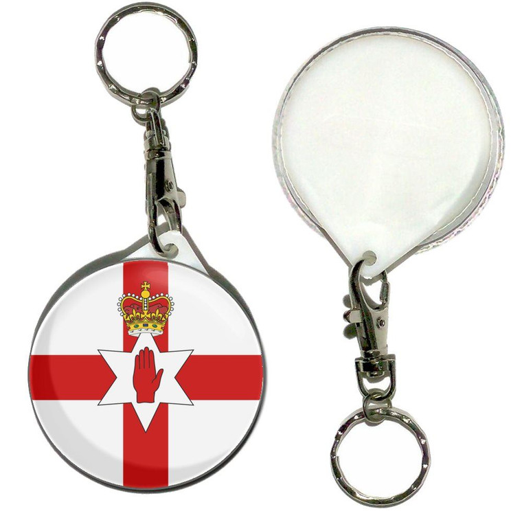 Northern Ireland Flag - 55mm Button Badge Key Ring