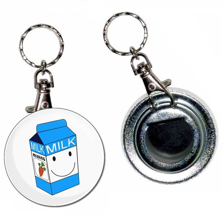 Milk Carton - 55mm Button Badge Bottle Opener