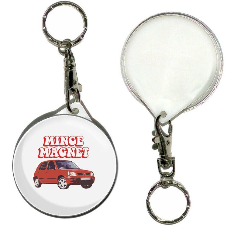 Minge Magnet - 55mm Button Badge Key Ring