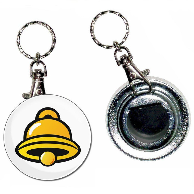 Fruit Machine Bell - 55mm Button Badge Bottle Opener
