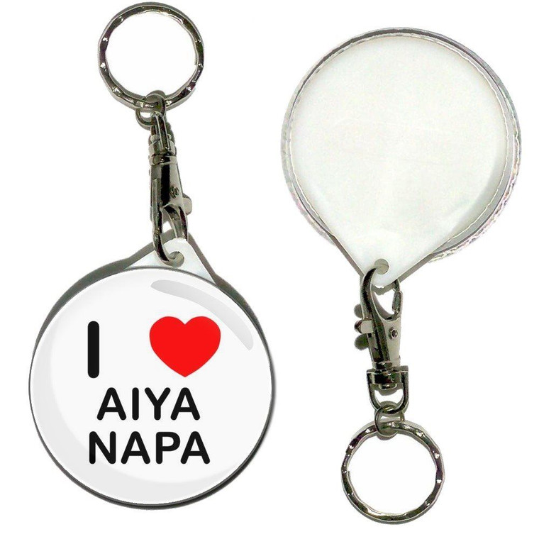 I Love Aiya Napa - 55mm Button Badge Key Ring