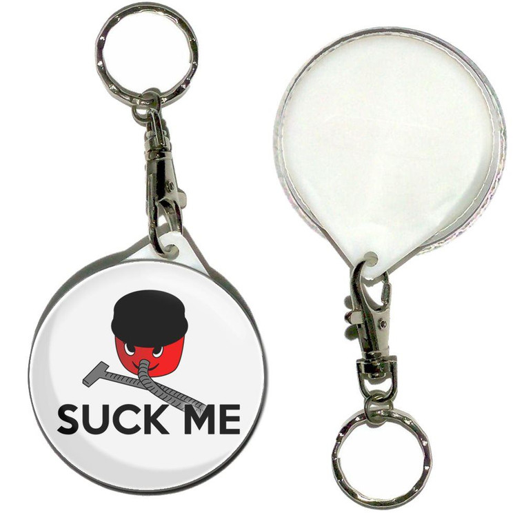 Suck Me - 55mm Button Badge Key Ring