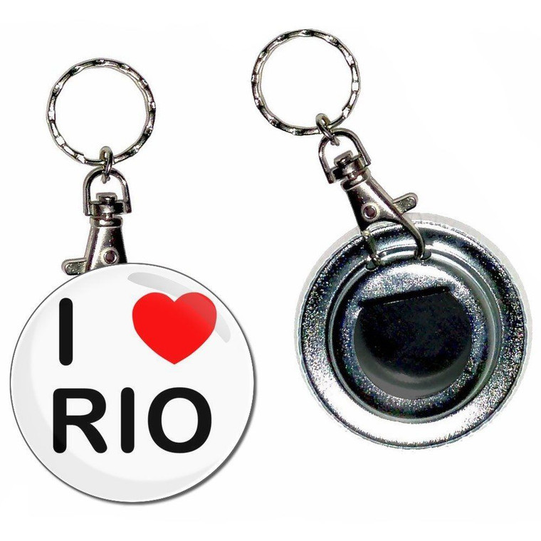 I Love Rio - 55mm Button Badge Bottle Opener