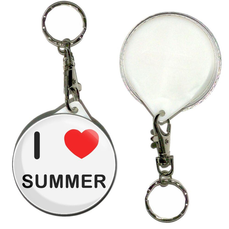 I Love Summer - 55mm Button Badge Key Ring