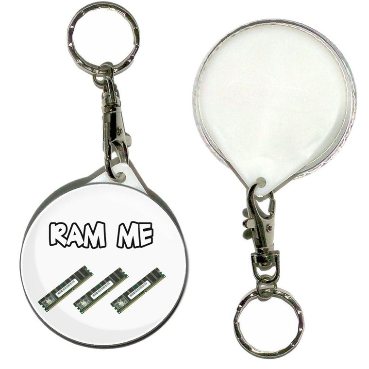 Ram Me - 55mm Button Badge Key Ring