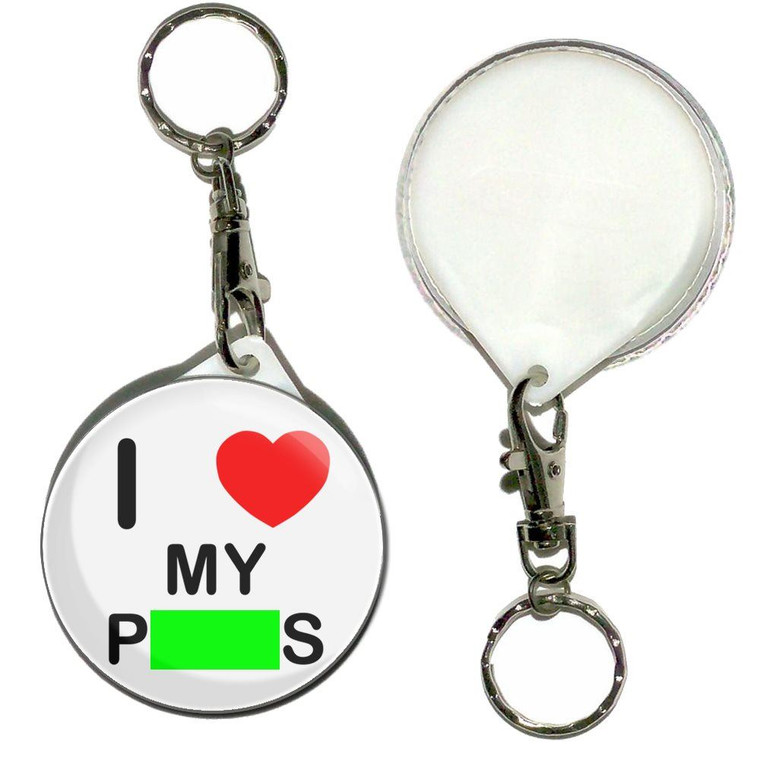 I Love My Penis - 55mm Button Badge Key Ring