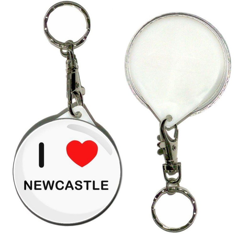 I Love Newcastle - 55mm Button Badge Key Ring