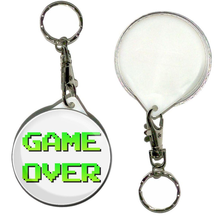 Game Over - 55mm Button Badge Key Ring