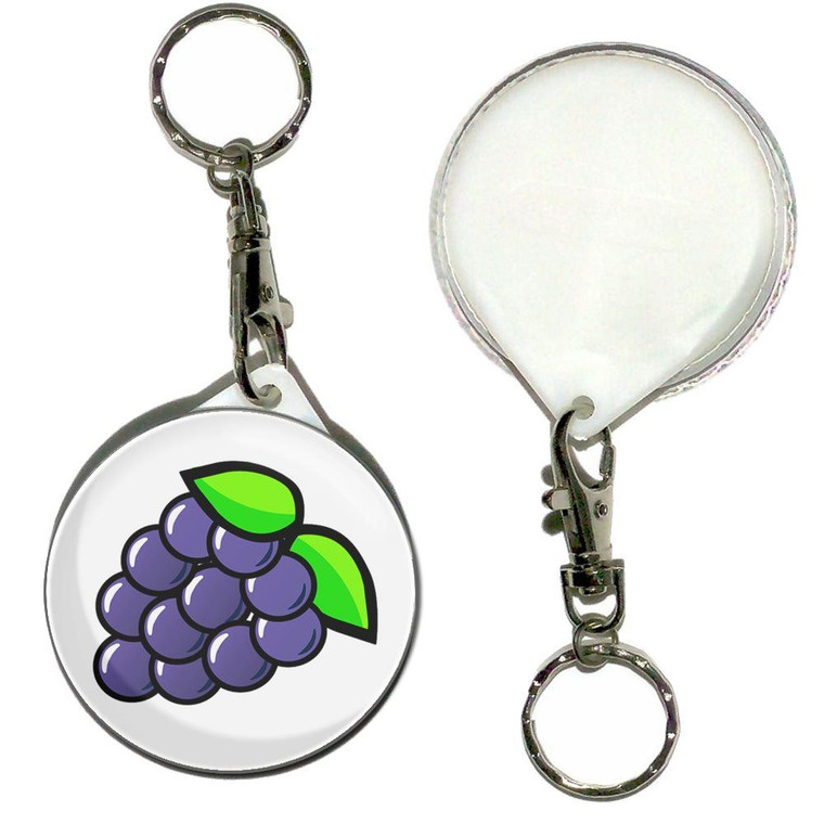 Fruit Machine Grapes - 55mm Button Badge Key Ring