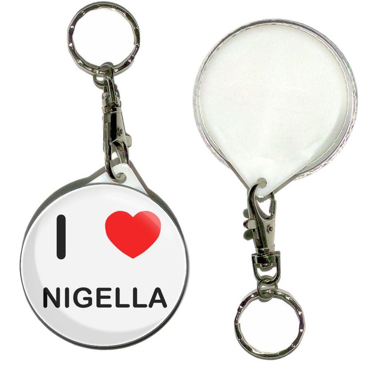 I Love Nigella - 55mm Button Badge Key Ring