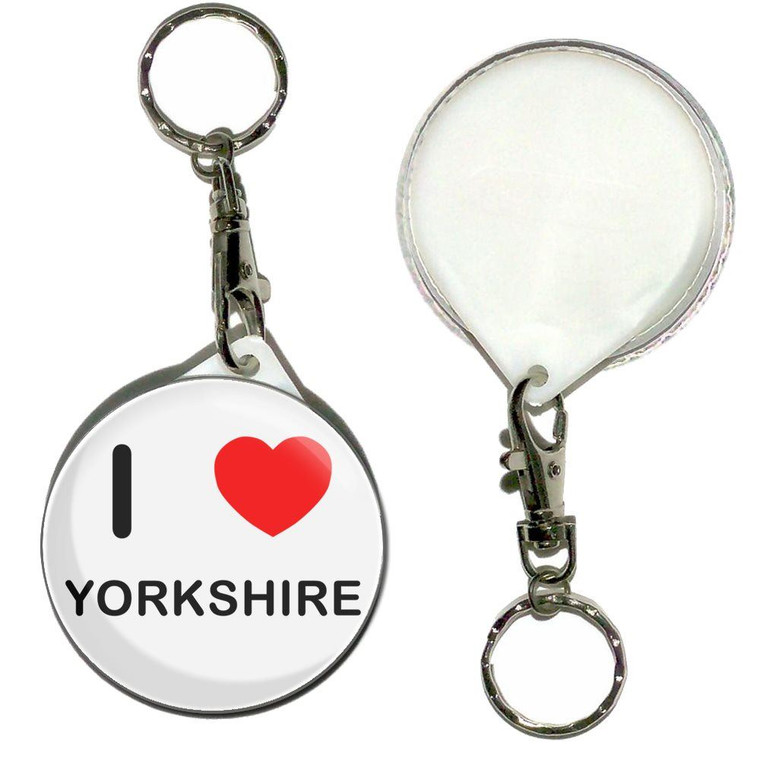 I Love Yorkshire - 55mm Button Badge Key Ring