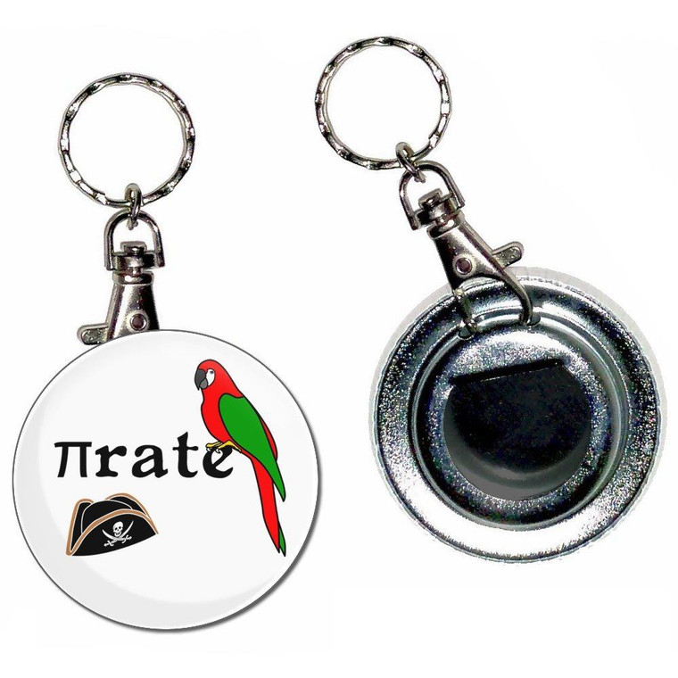 Pi Rate - 55mm Button Badge Bottle Opener