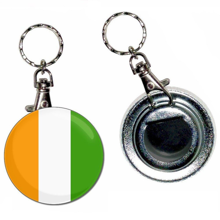 Ivory Coast Flag - 55mm Button Badge Bottle Opener