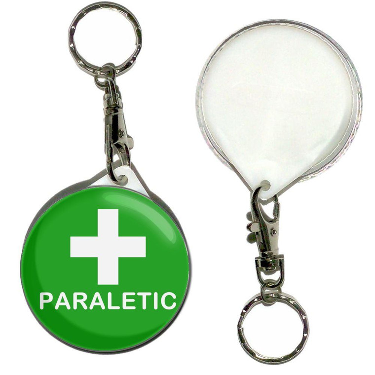 Paraletic - 55mm Button Badge Key Ring