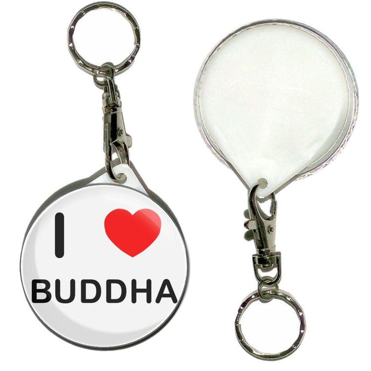 I Love Buddha - 55mm Button Badge Key Ring