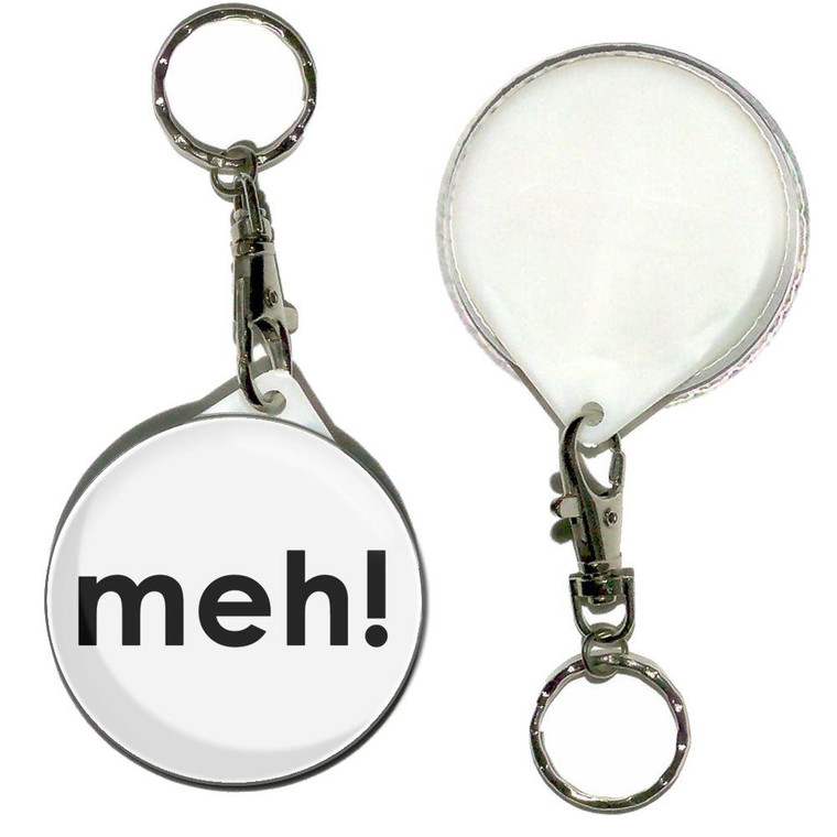 Meh - 55mm Button Badge Key Ring