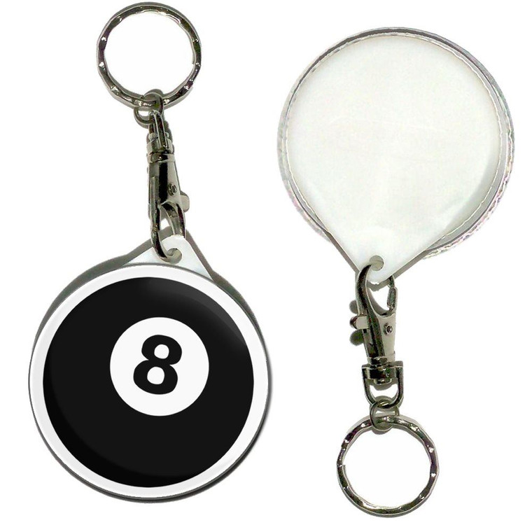 8 Ball - 55mm Button Badge Key Ring