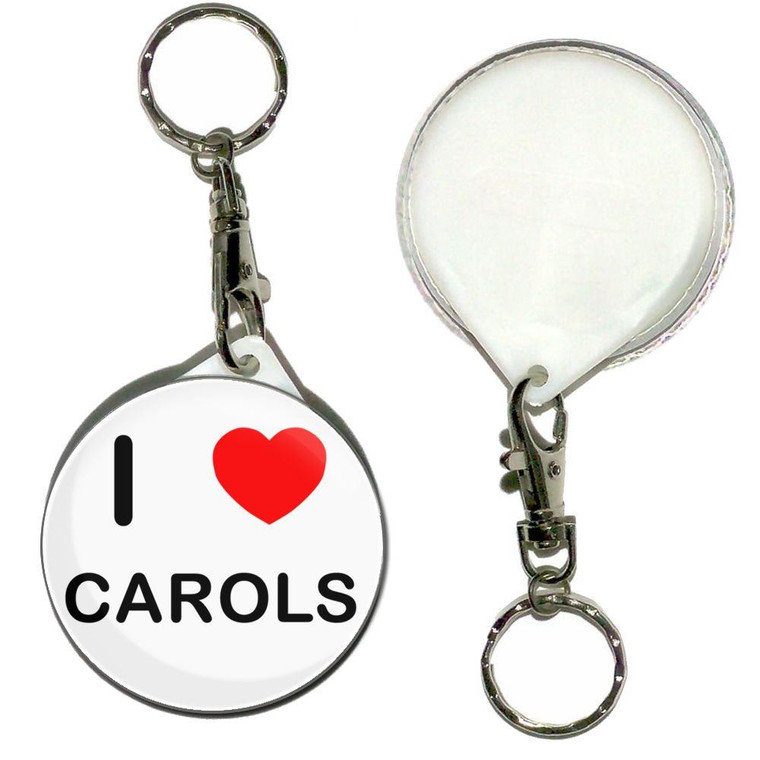 I Love Carols - 55mm Button Badge Key Ring