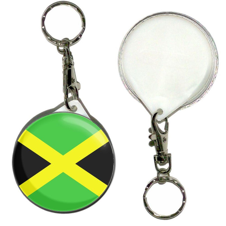 Jamaica Flag - 55mm Button Badge Key Ring