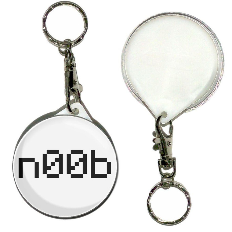 n00b - 55mm Button Badge Key Ring