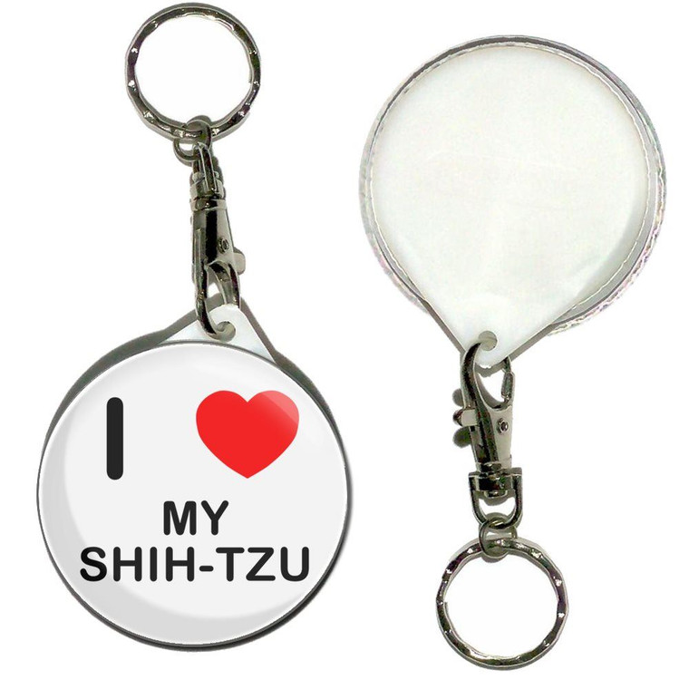 I Love My Shih Tzu - 55mm Button Badge Key Ring