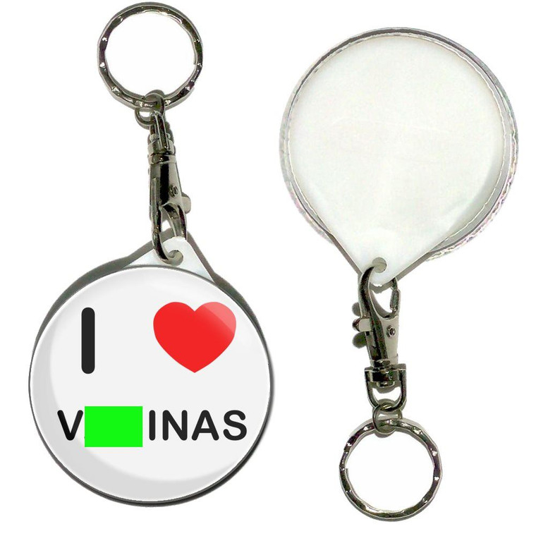 I Love Vaginas - 55mm Button Badge Key Ring