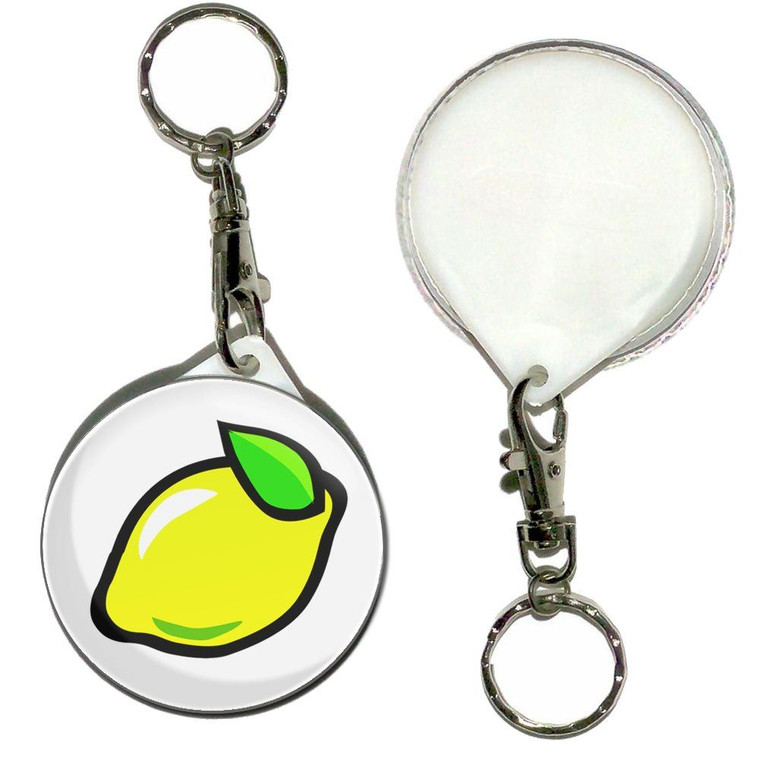 Fruit Machine Lemon - 55mm Button Badge Key Ring