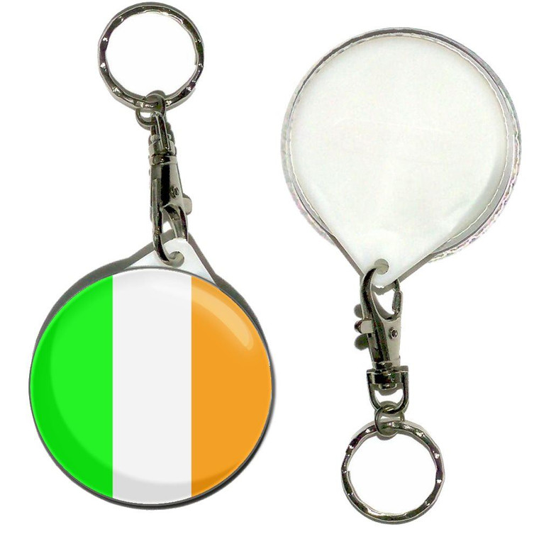 Ireland Flag - 55mm Button Badge Key Ring
