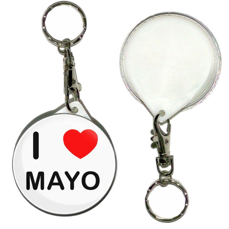 I Love Mayo - 55mm Button Badge Key Ring