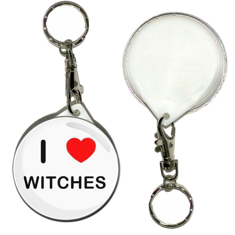 I love Witches - 55mm Button Badge Key Ring