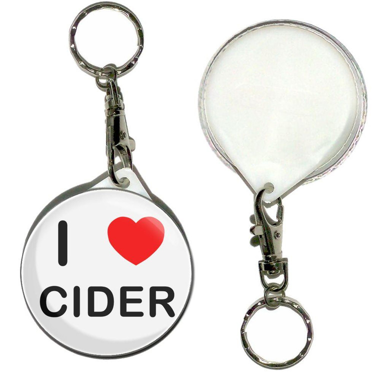 I Love Cider - 55mm Button Badge Key Ring