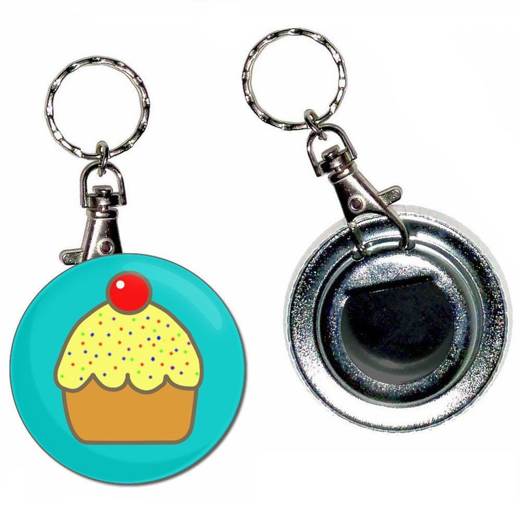 Cupcake - 55mm Button Badge Bottle Opener