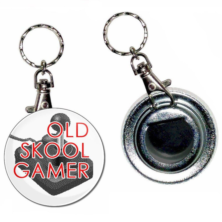 Old Skool Gamer - 55mm Button Badge Bottle Opener