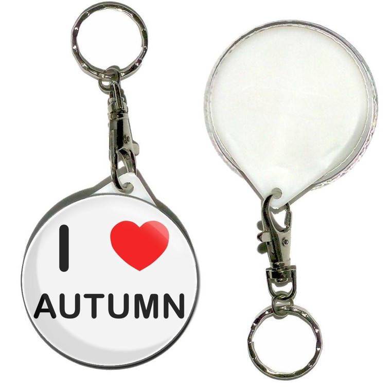 I Love Autumn - 55mm Button Badge Key Ring