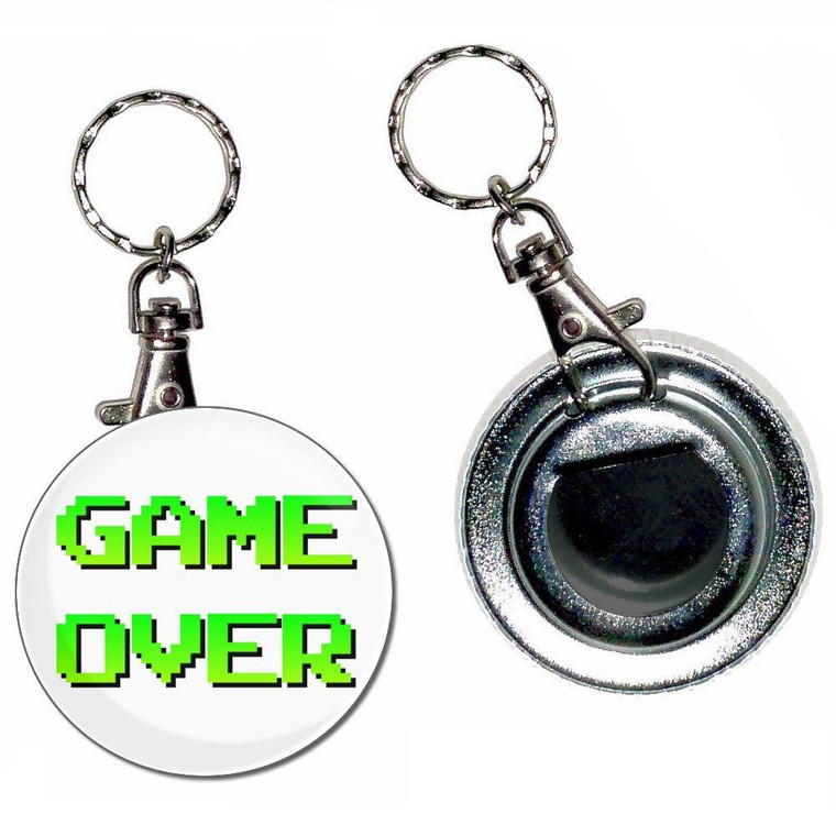 Game Over - 55mm Button Badge Bottle Opener