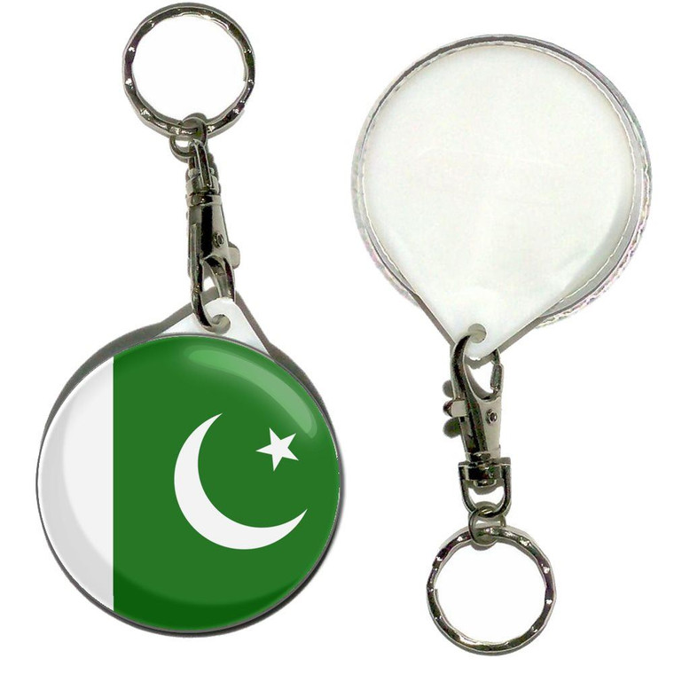 Pakistan Flag - 55mm Button Badge Key Ring