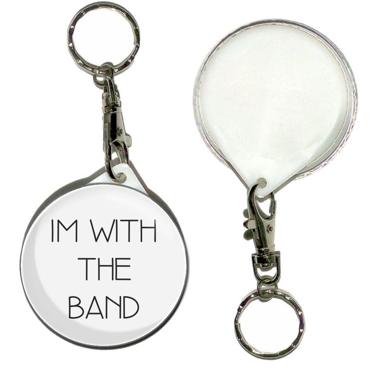 Im With The Band - 55mm Button Badge Key Ring