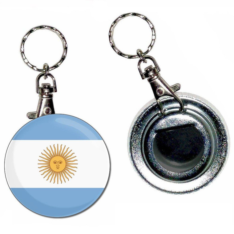 Argentina Flag - 55mm Button Badge Bottle Opener