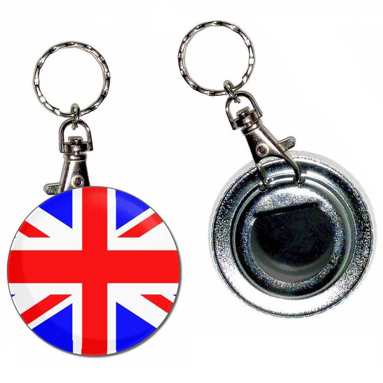 Union Jack UK Flag - 55mm Button Badge Bottle Opener